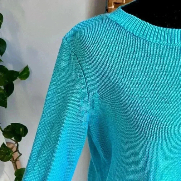 Lilly Pulitzer Blue Knit Sweater 100% Cotton in Blue - Picture 2 of 9
